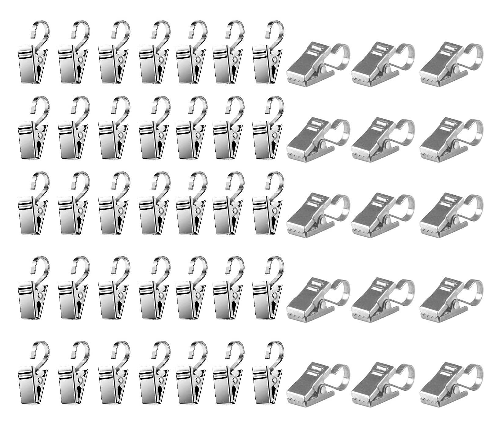 HUAZIZ 100 Stück Vorhang Clips 🌟 Metall Clips Haken 📸 - Deal des Tages!