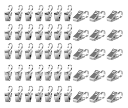 HUAZIZ 100 Stück Vorhang Clips 🌟 Metall Clips Haken 📸 - Deal des Tages!