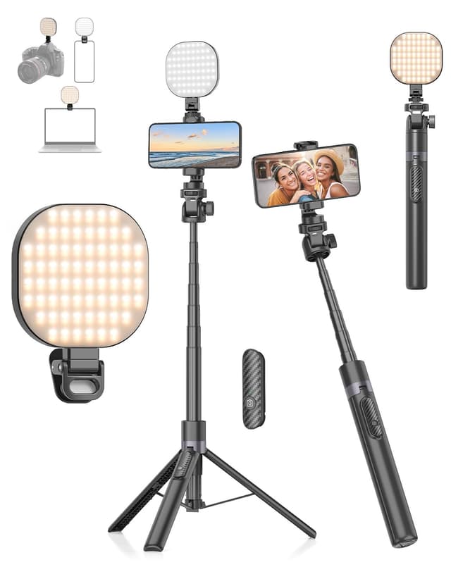 📸 Gahenwo Selfie-Licht & 173cm Selfie-Stick Stativ Vlogging-Kit 🌟