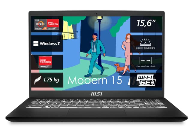 🔥 Angebot: MSI Modern 15 Lifestyle & Business Laptop, 15,6 Zoll Full HD Display