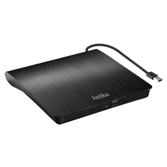 Antika Externes DVD Laufwerk CD DVD Brenner Player USB 3.0 Writer DVD/CD +/-RW CD Laufwerk für Laptop Desktop mit Mac/OS//Linux/Win11/Win10/Win8/XP Black 🖥️🔥