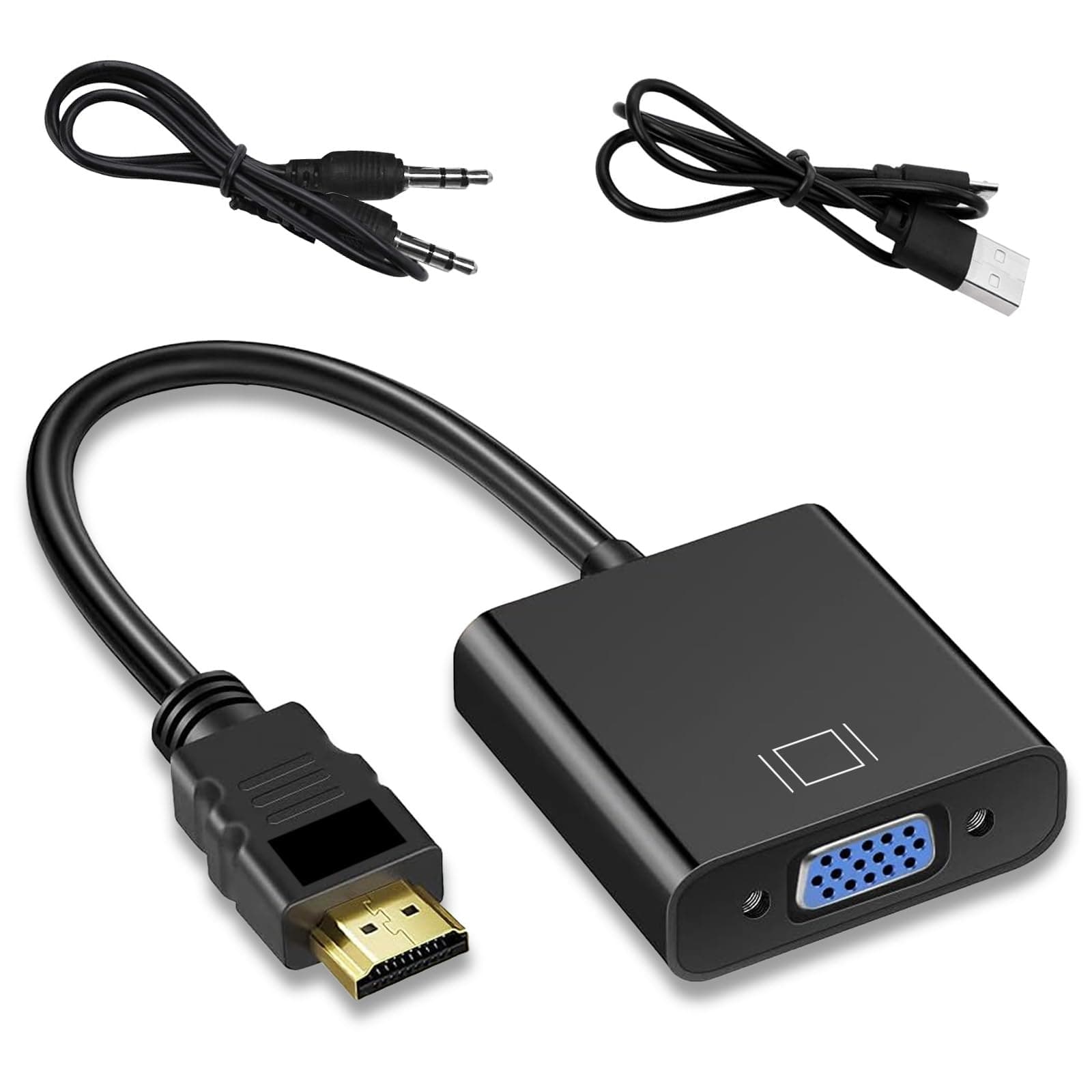 🔌🖥️ YOURKAY HDMI auf VGA Adapter | Computer, Laptop, Monitor, Projektor, TV | Kompakt & Hochwertig