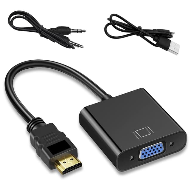 🔌🖥️ YOURKAY HDMI auf VGA Adapter | Computer, Laptop, Monitor, Projektor, TV | Kompakt & Hochwertig