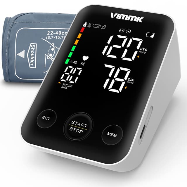Vimmk Blutdruckmessgerät Oberarm Digital Messgerät Bluthochdruck LED Display 🩺🩸