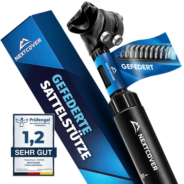 NEXTCOVER® Gefederte Sattelstütze - MAXIMALER KOMFORT & FLEXIBEL EINSTELLBAR 🚲🌟