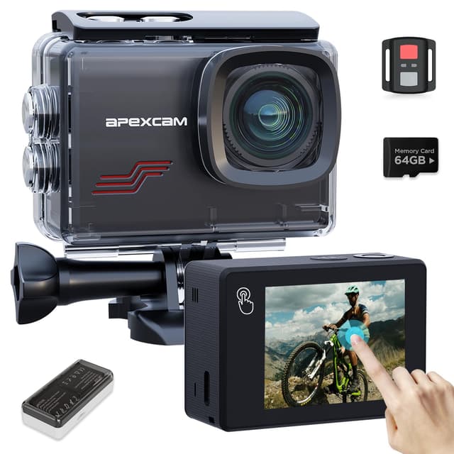Apexcam M80pro Action Cam 4K60FPS 64MP WLAN Sportskamera Unterwasserkamera 📸🌊