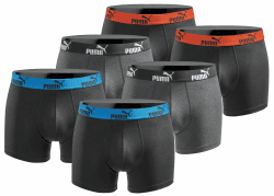PUMA Boxershorts 6er Pack Herren Basic Black Limited Edition New Black Anthracite L 🩲🔝 Angebot bei HelloDeals
