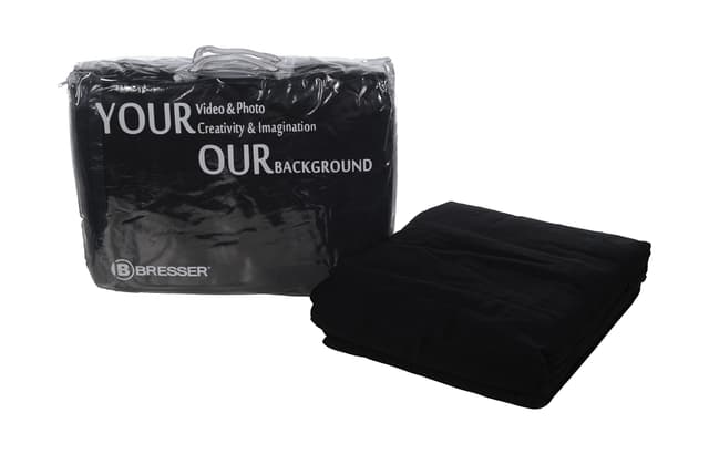 📸 Bresser F000407 Baumwolle Fotostudio Stoff Hintergrund 3x4 m schwarz - DEAL!