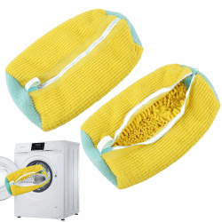 Schuhwaschbeutel Waschmaschine Sneaker - Yellow 2PCS 🌟 Angebot bei HelloDeals