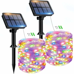 🌞🎉 btfarm Solar Lichterkette Aussen, 2x8M 80 LED Solarlichterkette Außen 🌟🌈