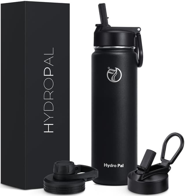 HydroPal Edelstahl Trinkflasche - Hochwertige isolierte Sportflasche 🌿