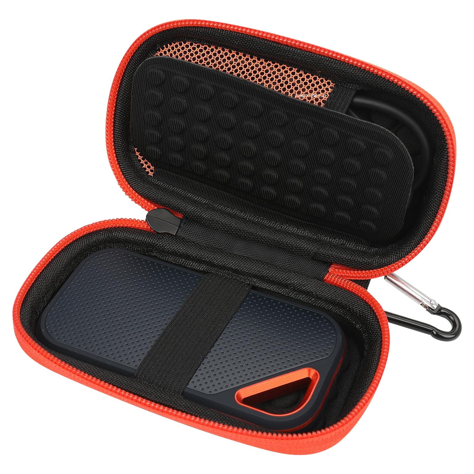 👜 Tasche Hülle für SanDisk Extreme PRO/SanDisk Extreme Portable SSD Exterme SSD - Schutzhülle für Festplatte und Micro SD Karte (Schwarz)