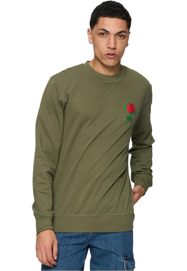 🔥 Reduziert! Mister Tee Herren Sweatshirt L Olive - Nur 8.5€