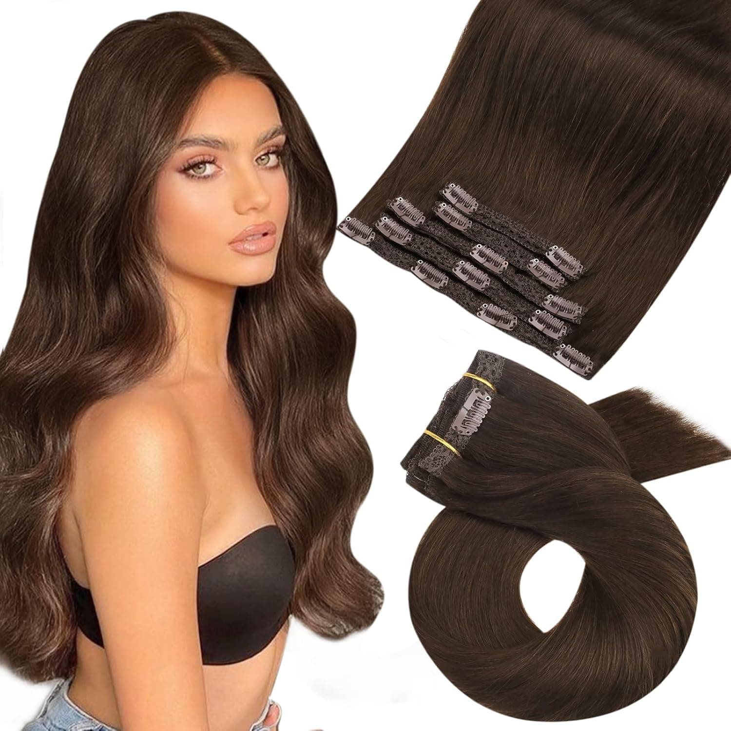 Moresoo Clip in Extensions Echthaar - Salon Qualität 🌟