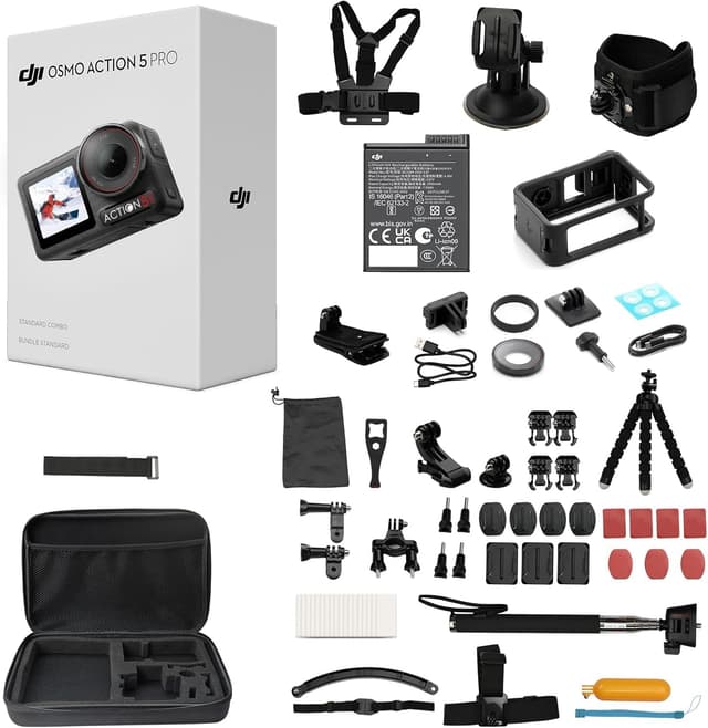 📸🌟 DJI Osmo Action 5 Pro Standard Combo + 58 Zubehör 🌟📸