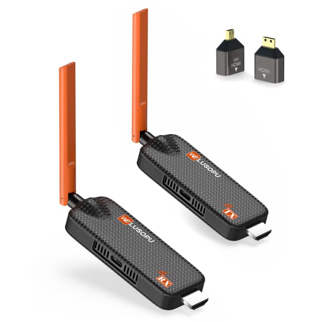 Deal: 2025 Wireless HDMI, 4K Decoding HDMI Wireless Transmitter and Receiver bis zu 6 RX, APP-Anzeige, Funkübertragung 5G/1080P Funk Extender Streaming Video für Laptop, Kamera, CC-TV zu TV, Projektor, 50M G123