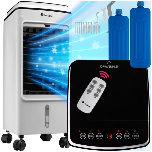🌬️🏠 tectake® Mobiles Klimagerät 3in1: Ventilator, Air Conditioner ohne Abluftschlauch