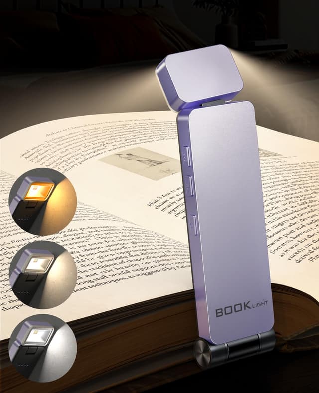 📚🔦 Tyreses Leselampe Buch Klemme - USB Wiederaufladbare LED Klemmleuchte
