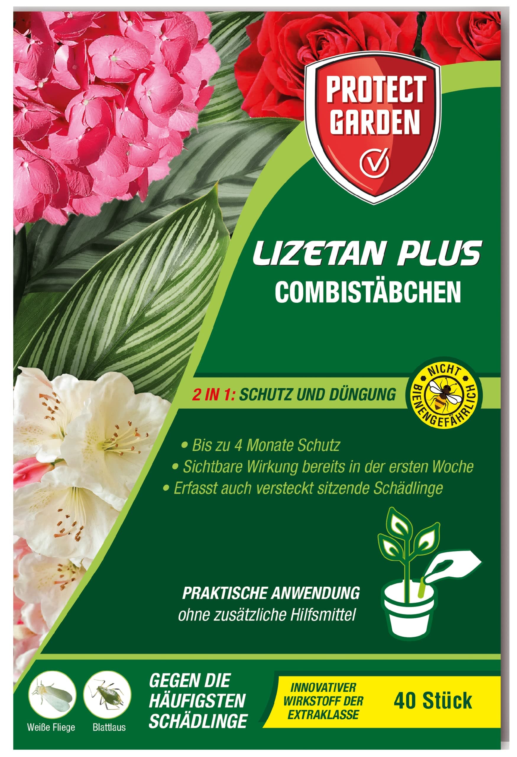 🌿🐛 PROTECT GARDEN Lizetan Plus Combistäbchen - Schädlingsfrei und Premium-Dünger in Einem