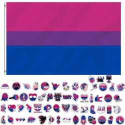 GoldRock Bi Flagge Bisexual Sticker Set 🏳️‍🌈 Angebot bei HelloDeals