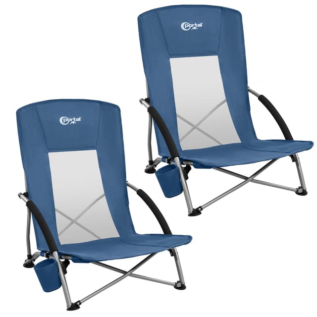 🏖️ Portal Strandstuhl 2er Set - Leicht, tragbar und bequem 🌞