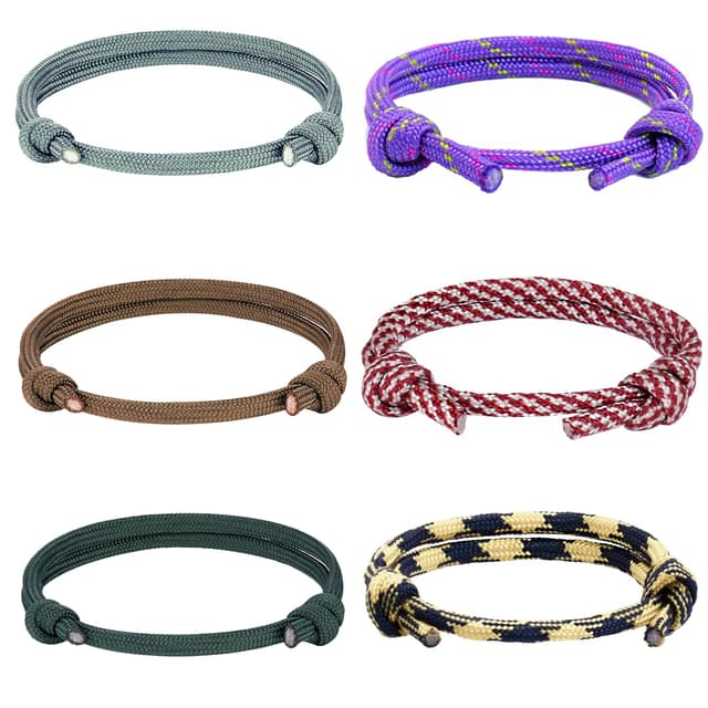 🌊 XSDSLS 6x Segeltau Armband Herren Handgemacht Marine Seil Schnur Armband 🌟