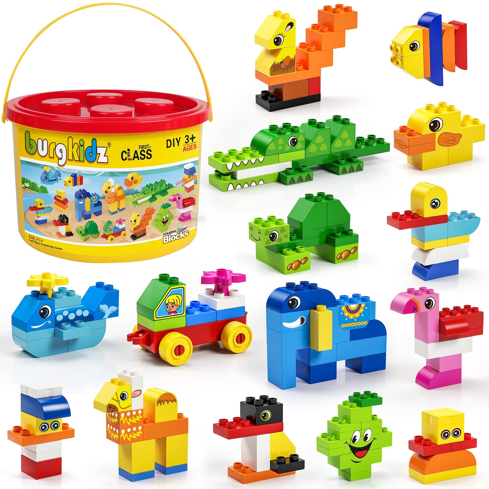 Burgkidz Classic Große kreative Bausteine-Box, 135-teilig 🧩🏰