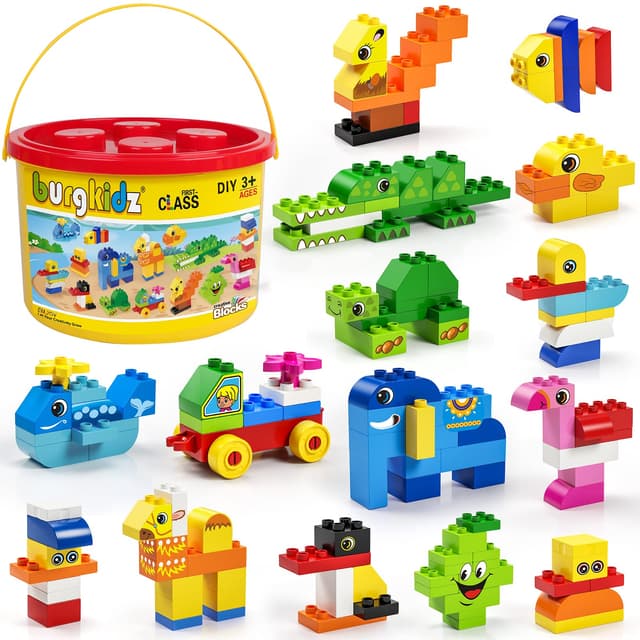 Burgkidz Classic Große kreative Bausteine-Box, 135-teilig 🧩🏰