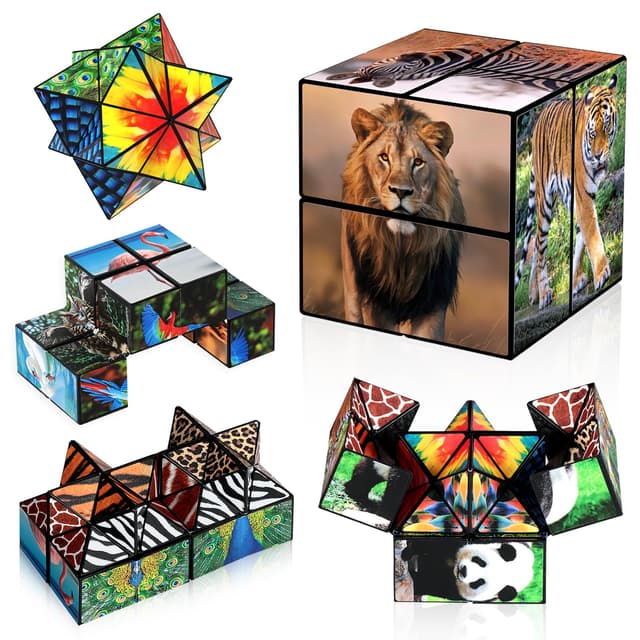 🌟🧩 Sternenwürfel Zauberwürfel Set | Tierspielzeug für Kinder 🐾🦜