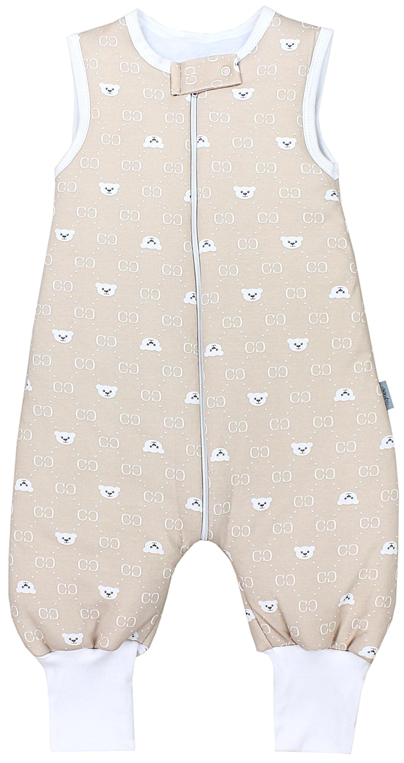 👶🌟 Tolles Angebot! TupTam Baby Schlafsack mit Füßen Ganzjahresschlafsack 2,5 TOG 68-74 Bären CC/ Beige