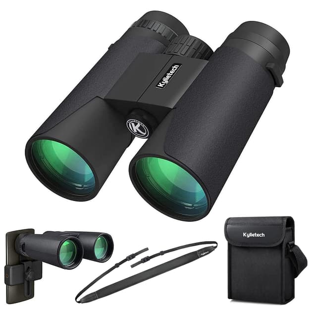 🔭 Kylietech Fernglas 12x42 HD Kompakte Ferngläser mit Smartphone-Adapter 🦉🌲