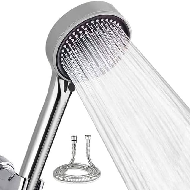 🚿 Hochdruck Duschkopf mit Schlauch 2m - wassersparende Handbrause in Chrom 🌟