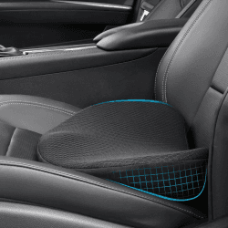 🚗 OLYDON Keilkissen Auto aus Memory Foam | Verbessert die Sitzhaltung und den Komfort | Für Auto und Bürostuhl geeignet (Schwarz) 🛋️