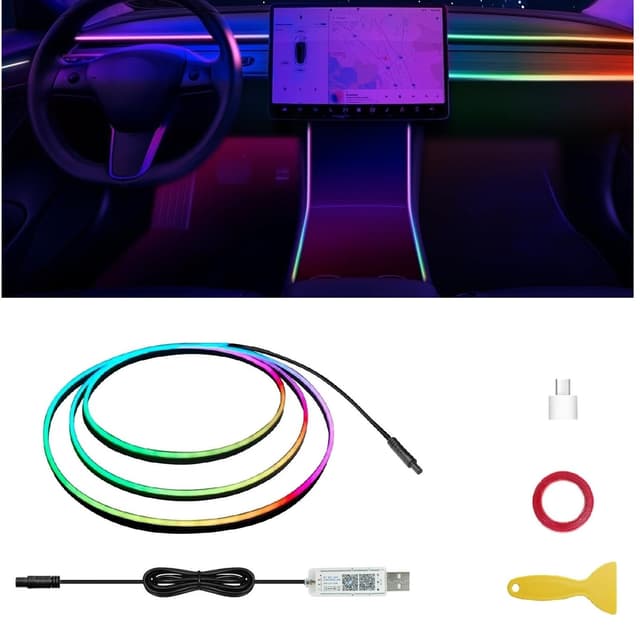 FIVAVA LED Auto Innenraumbeleuchtung mit 16 Millionen Farbkombinationen 🌈
