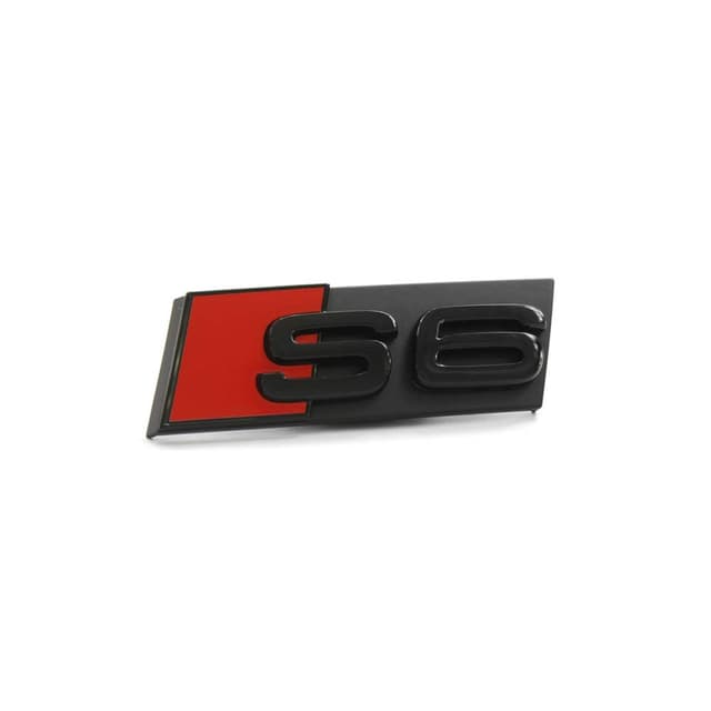Audi S6 Schriftzug Black Edition 🚗🔴 Clip Tuning Exclusive Kühlergrill Emblem