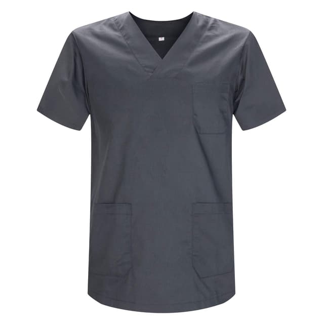 MISEMIYA Unisex Medizinische Scrubs Top XXL Grau 👨‍⚕️👩‍⚕️