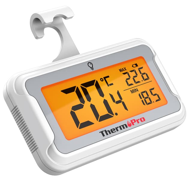 ThermoPro Kühlschrankthermometer Digital 🌡️ - Mit Hintergrundbeleuchtung und Magnetoptionen