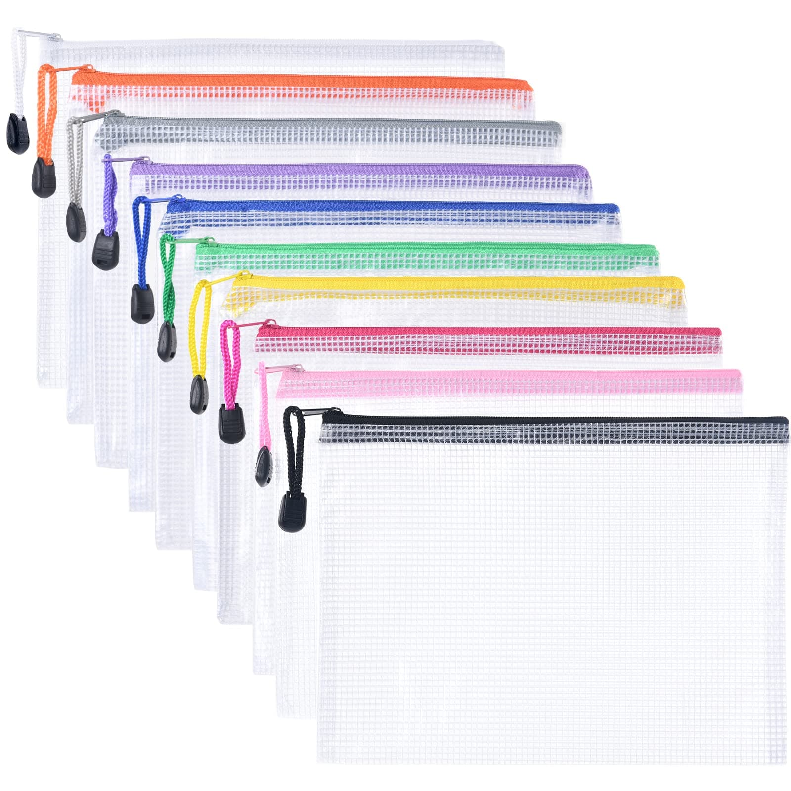 Vicloon Dokumententasche A5, 10er Pack, Zipper File Bags