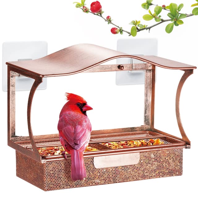 🦜🏡 HouseSapp Fenster Vogelfutterhaus - Rostschutz Metall Vogelfutterspender 🌿