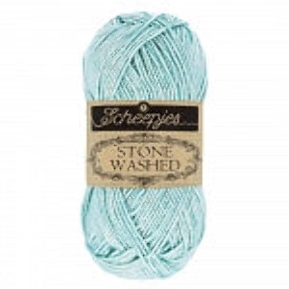 🧶 Scheepjes 1664-813 Stone Washed Baumwolle Garn, 813 Amazonite, 1x50g