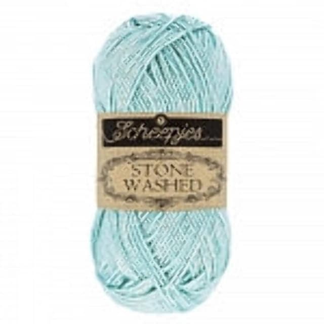 🧶 Scheepjes 1664-813 Stone Washed Baumwolle Garn, 813 Amazonite, 1x50g