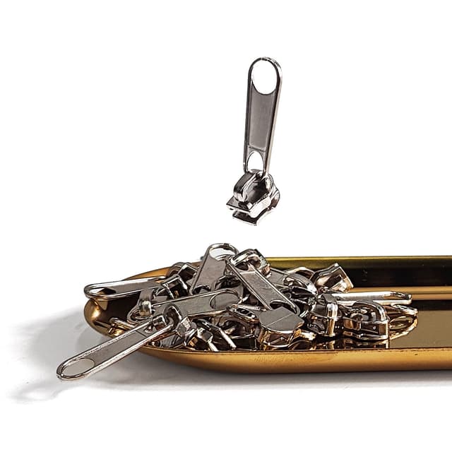 Sawoake 20 Stücke #3 Silber Metall Griff für Nylon Coil Griff Charme für Geldbörse Handtasche