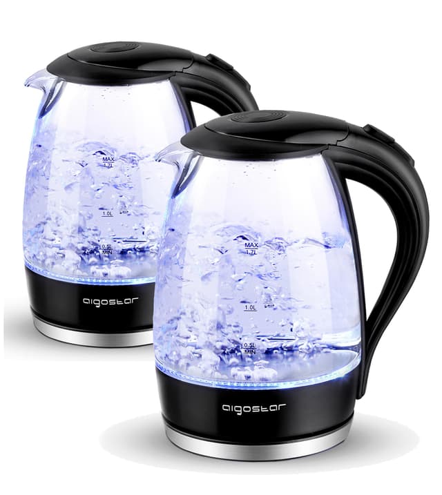 Aigostar Adam - Glas Wasserkocher 1,7L 2200W LED-Beleuchtung 💧🍵