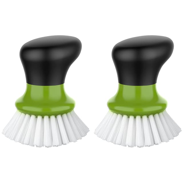 🌟 Angebots-Sensation! MR.SIGA Spülbürste mit ergonomischem Griff, Handflächenbürste für Geschirr, Töpfe, Pfannen zur Küchen Reinigung, Grün, 2 Stücke 🌟