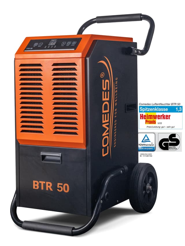 🌬️🔧 Comedes Bautrockner Luftentfeuchter BTR 50 - Bis zu 51l/24h Entfeuchtungsleistung!
