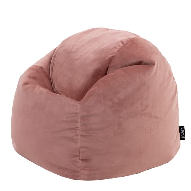 🌟 Icon Aurora Sitzsack Kinder, Rosa, Flauschiger Samtstoff