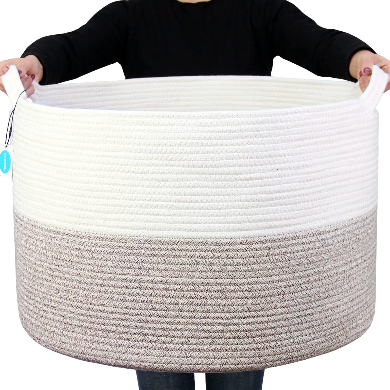 🌟 Casaphoria Baumwollseilkorb XXXL Beige/Braun 🌟 - Sonderangebot!