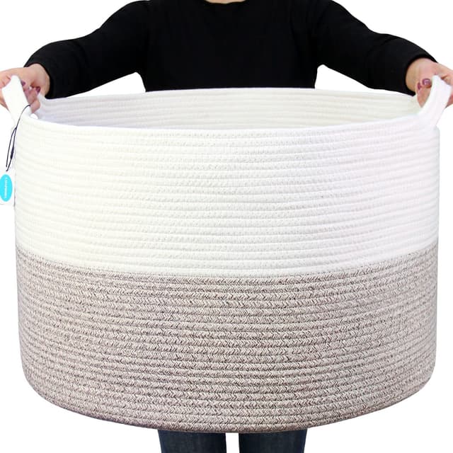 🌟 Casaphoria Baumwollseilkorb XXXL Beige/Braun 🌟 - Sonderangebot!