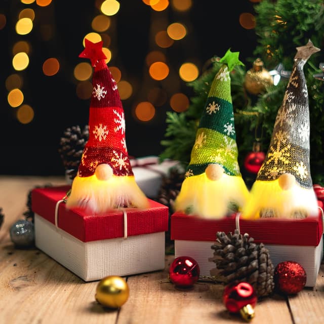 🎄🎅 3 Stück Weihnachtszwerg Schwedisch LED Figuren | Weihnachtsdeko Wichtel 🌟