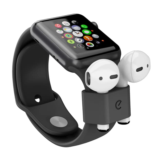 🔥 Mega Deal! Keybudz AirLockz Smartwatch Halterung für Air Pods Pro und AirPods schwarz 🎧🌟